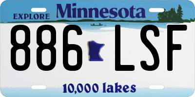 MN license plate 886LSF
