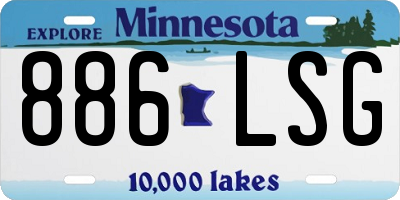 MN license plate 886LSG