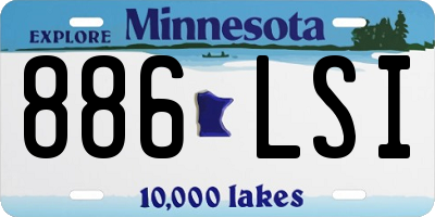 MN license plate 886LSI