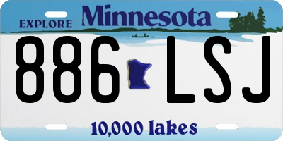 MN license plate 886LSJ