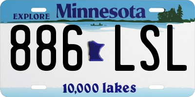 MN license plate 886LSL
