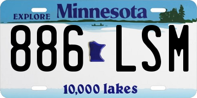 MN license plate 886LSM