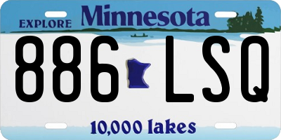 MN license plate 886LSQ