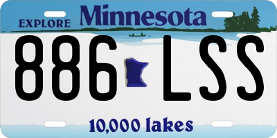 MN license plate 886LSS