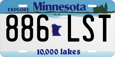 MN license plate 886LST