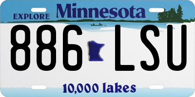 MN license plate 886LSU