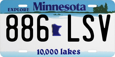 MN license plate 886LSV