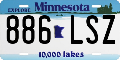 MN license plate 886LSZ