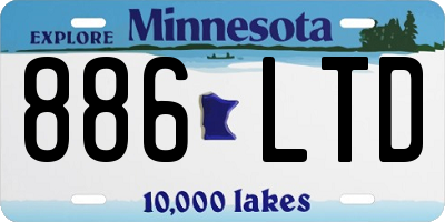 MN license plate 886LTD