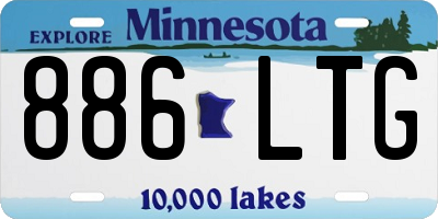 MN license plate 886LTG