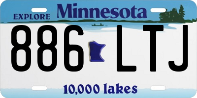 MN license plate 886LTJ
