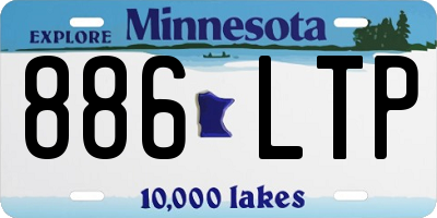 MN license plate 886LTP