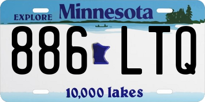 MN license plate 886LTQ