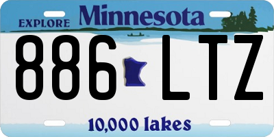 MN license plate 886LTZ