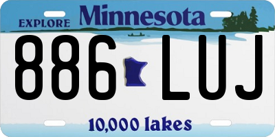 MN license plate 886LUJ