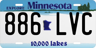 MN license plate 886LVC