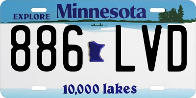 MN license plate 886LVD
