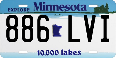 MN license plate 886LVI