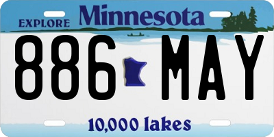 MN license plate 886MAY