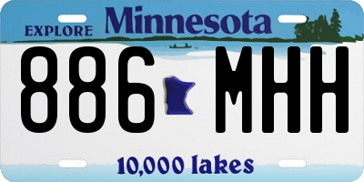 MN license plate 886MHH