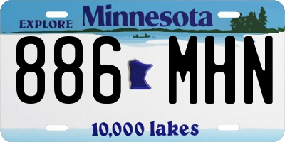 MN license plate 886MHN