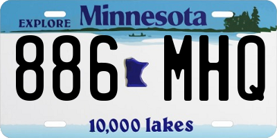 MN license plate 886MHQ