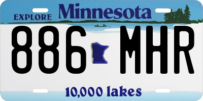 MN license plate 886MHR