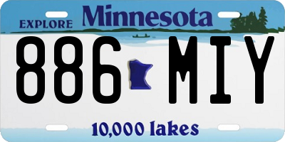 MN license plate 886MIY