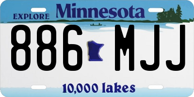 MN license plate 886MJJ
