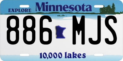 MN license plate 886MJS