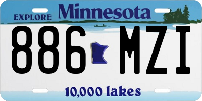 MN license plate 886MZI