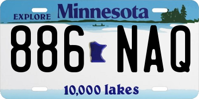 MN license plate 886NAQ