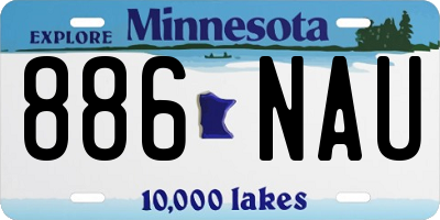 MN license plate 886NAU
