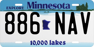 MN license plate 886NAV