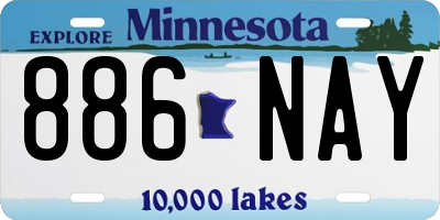 MN license plate 886NAY