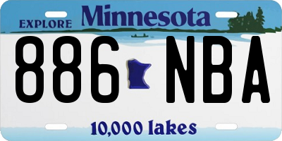 MN license plate 886NBA