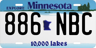 MN license plate 886NBC
