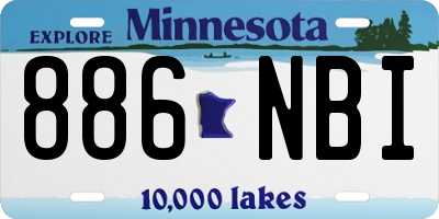 MN license plate 886NBI