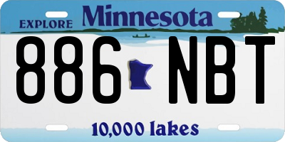 MN license plate 886NBT