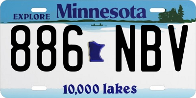 MN license plate 886NBV