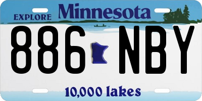 MN license plate 886NBY
