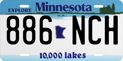 MN license plate 886NCH