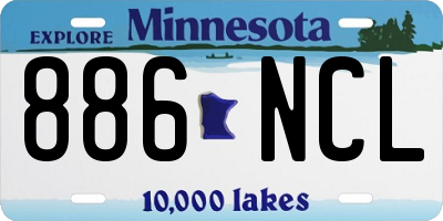 MN license plate 886NCL