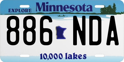 MN license plate 886NDA