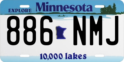 MN license plate 886NMJ
