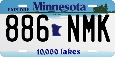 MN license plate 886NMK