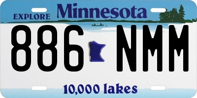 MN license plate 886NMM
