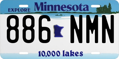 MN license plate 886NMN