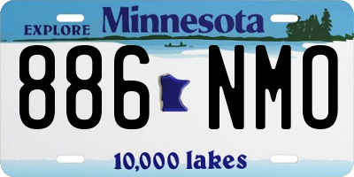 MN license plate 886NMO