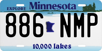 MN license plate 886NMP